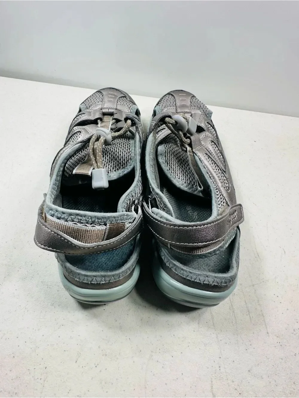 OrthoFeet 997 Verona Pewter Teal Womens Comfort Fisherman Sandals Shoe Size 9,5